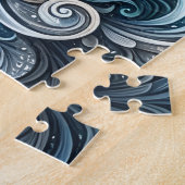 Puzzle Loup Arctique Bleu (Côté)