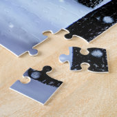 Puzzle Loup blanc dans la neige (Côté)