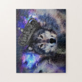 Puzzle Loup d'animal dans la couronne (Vertical)