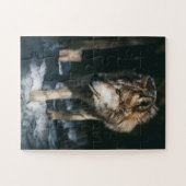 Puzzle Loup dans l'animal sauvage (Horizontal)