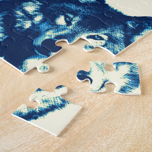 Puzzle Loup d'art pop (Côté)