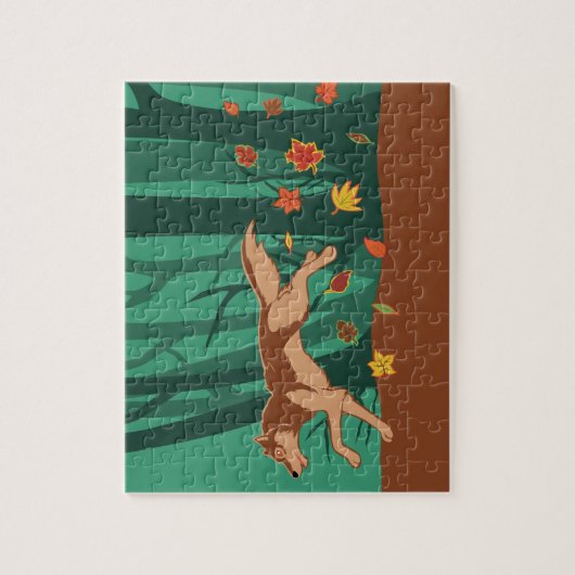 Puzzle Loup d'automne (Vertical)