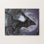 Puzzle Loup-garou hurlant à la lune (Horizontal)