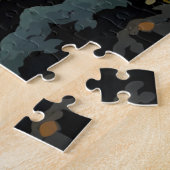 Puzzle Loup gris en forêt dorée (Côté)