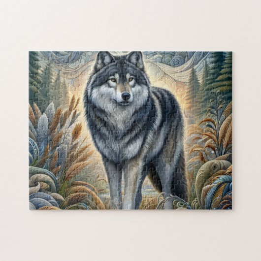 Puzzle Loup Gris Majestueux (Horizontal)