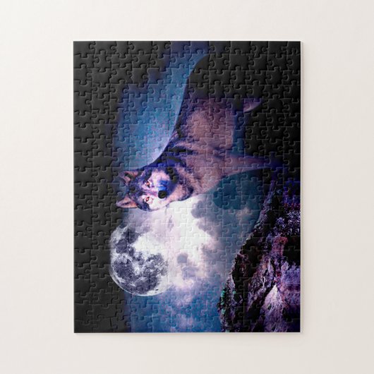 Puzzle Loup lunaire (Vertical)