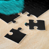 Puzzle Loup noir en colère dans la nuit (Côté)