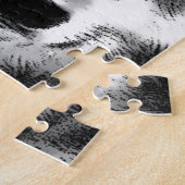 Puzzle Loup noir et blanc (Côté)