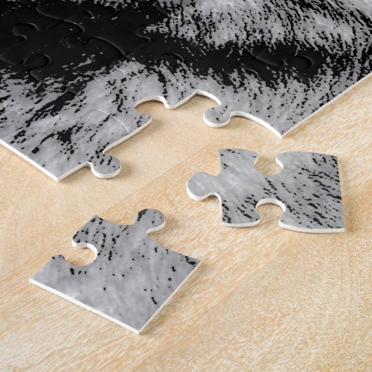 Puzzle Loup noir et blanc (Côté)