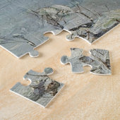 Puzzle Loup solitaire en neige (Côté)
