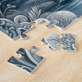 Puzzle Loups de montagne enneigée d'hiver (Côté)