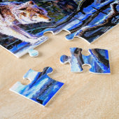 Puzzle Loups en peinture de neige (Côté)