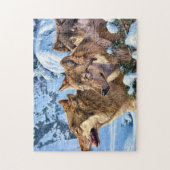 Puzzle Loups rouges (Vertical)