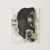 Puzzle L'ours Brown, pub éducatif d'illustration. par t (Vertical)