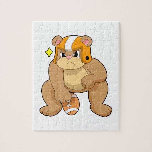Puzzle L'ours dans les sports de football (Vertical)