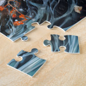 Puzzle Loutre joueuse dans un étang avec reflets (Côté)
