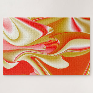 Puzzle Love and Gold Abstrait 3D Rainbowart