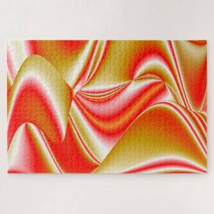 Puzzle Love and Gold Abstrait 3D Rainbowart
