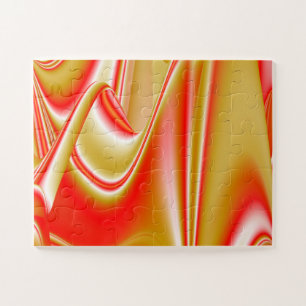 Puzzle Love and Gold Abstrait 3D Rainbowart
