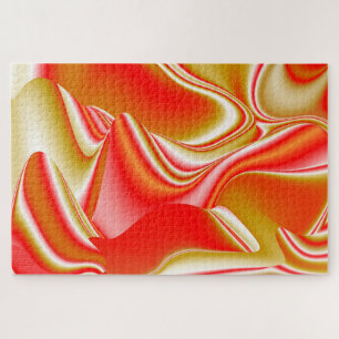 Puzzle Love and Gold Abstrait 3D Rainbowart