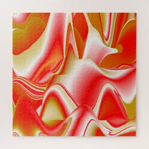 Puzzle Love and Gold Abstrait 3D Rainbowart