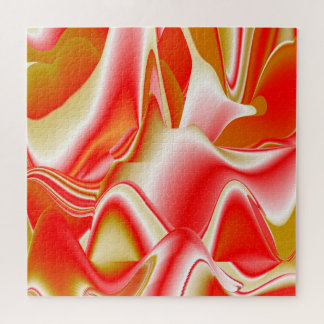 Puzzle Love and Gold Abstrait 3D Rainbowart