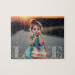 Puzzle Love and Sparkles Photo<br><div class="desc">Beautiful personalized full bleed photo design.</div>