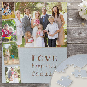 Puzzle Love Happiness Family Photo Strip Collage
