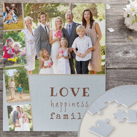 Puzzle Love Happiness Family Photo Strip Collage