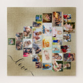 Puzzle Love Heart 29 Photo Collage Carré (Horizontal)