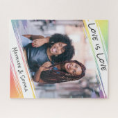 Puzzle Love is Love Modern Rainbow Ajouter votre photo et (Horizontal)
