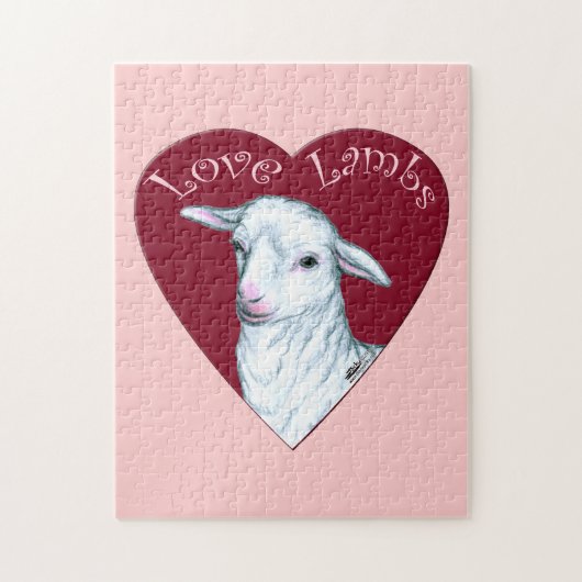 Puzzle Love Lambs (Vertical)