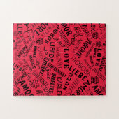 Puzzle LOVE - Multi Language - Personnalisable Internatio (Horizontal)