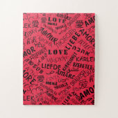 Puzzle LOVE - Multi Language - Personnalisable Internatio (Vertical)