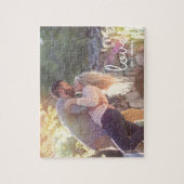 Puzzle Love Names Fiançailles Photo (Vertical)
