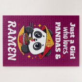 Puzzle Love Pandas and Ramen (texte blanc) (Horizontal)