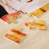 Puzzle Love photo ajouter nom est. Date année couple mari (Côté)