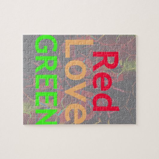 PUZZLE LOVE RED GOLDEN VERT (Horizontal)