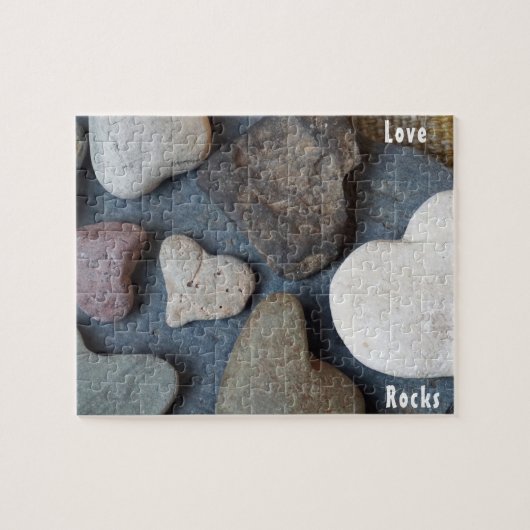 Puzzle Love Rocks-Une collection de roches en forme de co (Horizontal)