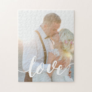 Puzzle Love Script Overlay Photo