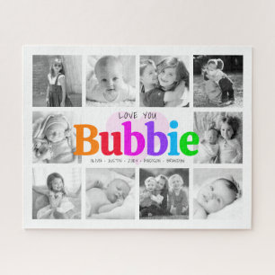 Puzzle Love You Bubbie Rainbow 10 Photo Collage Moderne