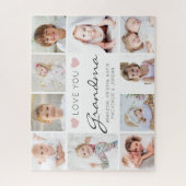 Puzzle Love You Grand-mère ou Nickname 10 Photo Collage (Vertical)