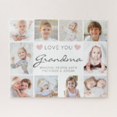 Puzzle Love You Grand-mère ou Nickname 10 Photo Collage (Horizontal)