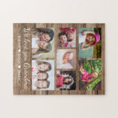 Puzzle Love You Grandma 7 Photo Collage Wood (Horizontal)