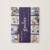 Puzzle Love You Grandma 8 Photo Collage Purple (Vertical)