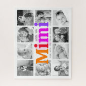 Puzzle Love You Mimi Bold Rainbow 10 Photo Collage Modern (Vertical)