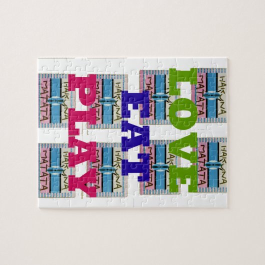 Puzzle Lovely Lovely Lovely Eat Play Hakuna Matata Kenya  (Horizontal)