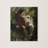 Puzzle Lovers on a Swing. Spring by Pierre Auguste Cot (Vertical)
