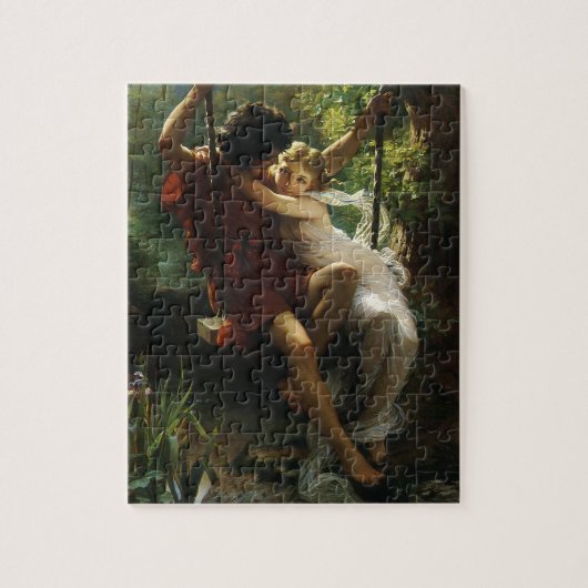 Puzzle Lovers on a Swing. Spring by Pierre Auguste Cot (Vertical)