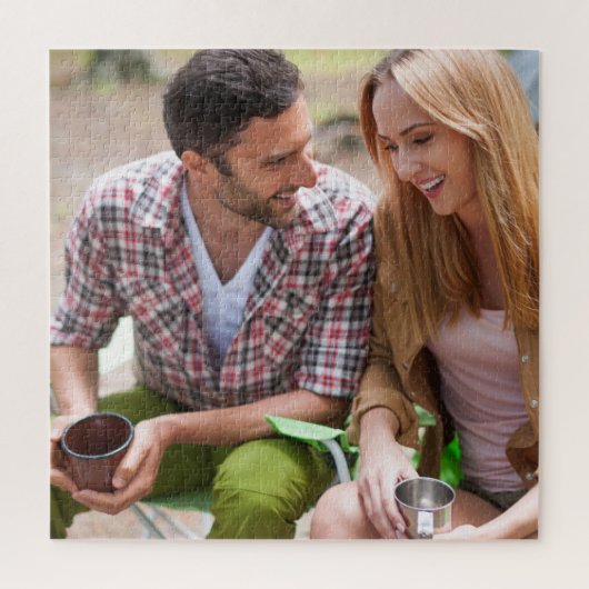 Puzzle Loving Couple Custom Outdoor Camping 20" x 20" (Vertical)